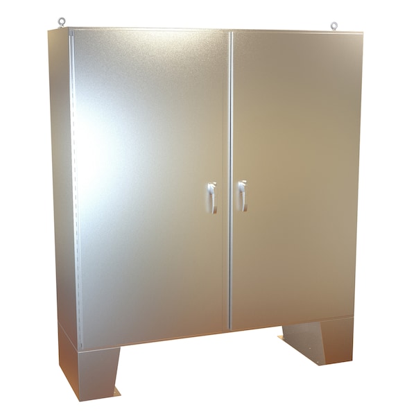 Hammond 3 Point Latch with Padlock Handle Electrical Enclosures, 72.13 in H, 24.69 in D, 72.06 in W HN4FM727224SS - main
